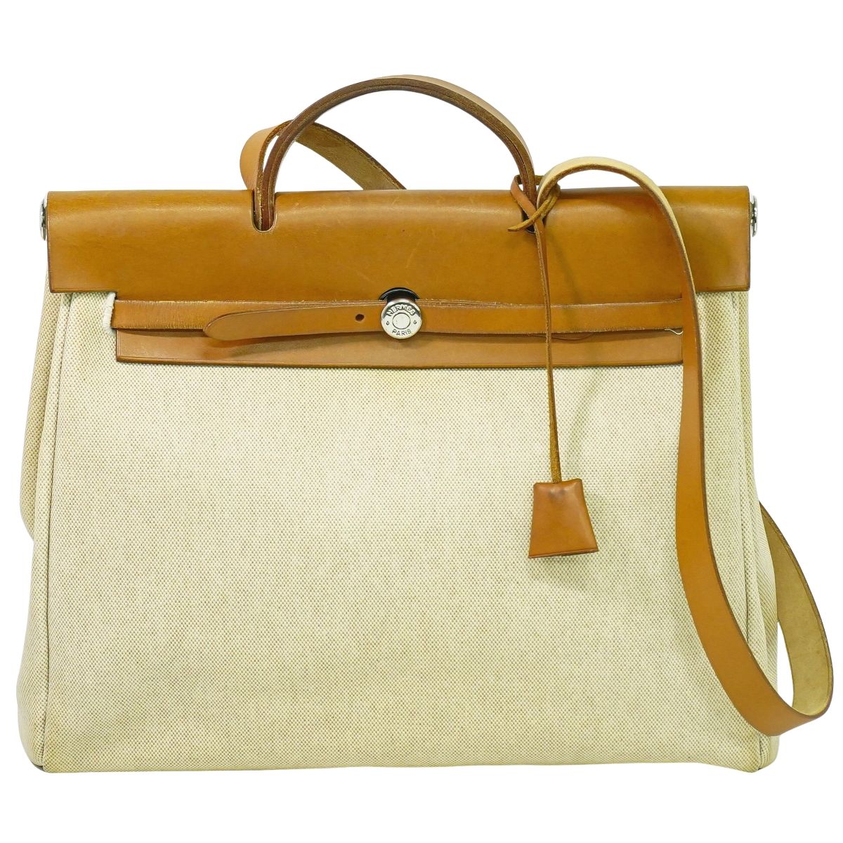 HERMES エールバッグ MM 2WAY ショルダーバッグ ベージュ ブラウン