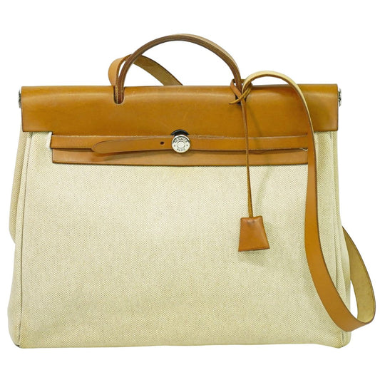 HERMES エールバッグ MM 2WAY ショルダーバッグ ベージュ ブラウン