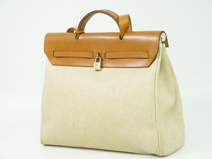 HERMES エールバッグ MM 2WAY ショルダーバッグ ベージュ ブラウン