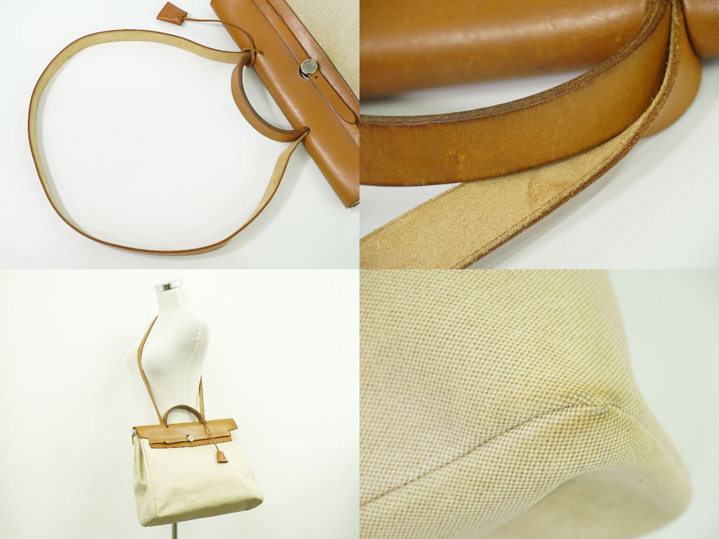 HERMES エールバッグ MM 2WAY ショルダーバッグ ベージュ ブラウン