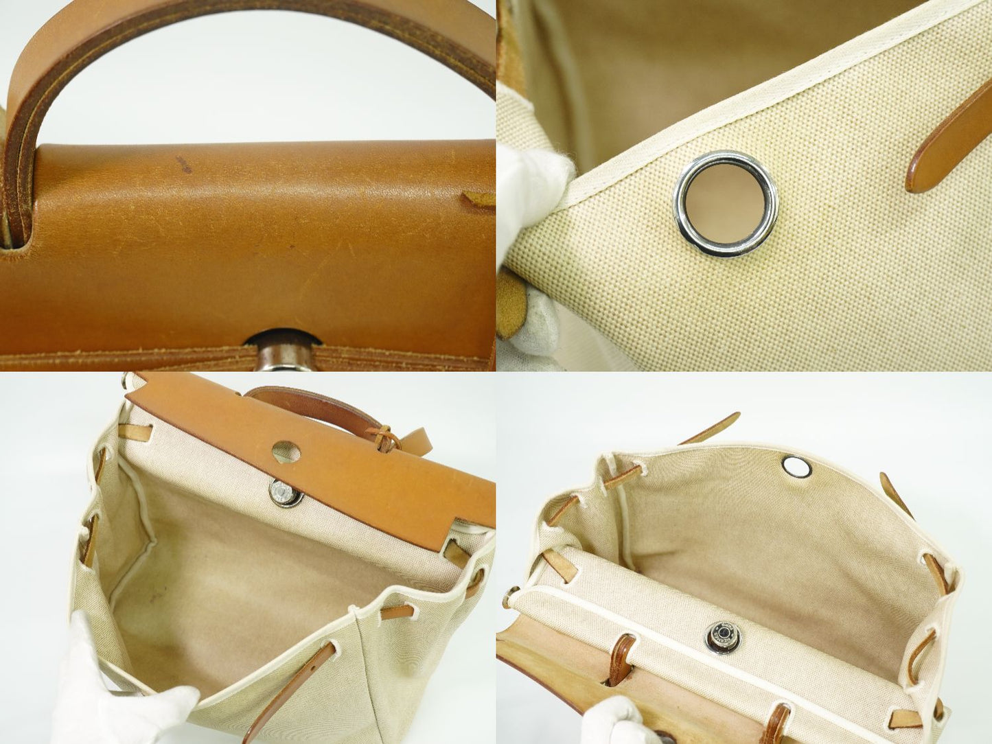 HERMES エールバッグ MM 2WAY ショルダーバッグ ベージュ ブラウン