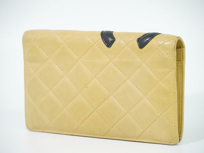 CHANEL ココマーク カンボンライン 長財布 ベージュ