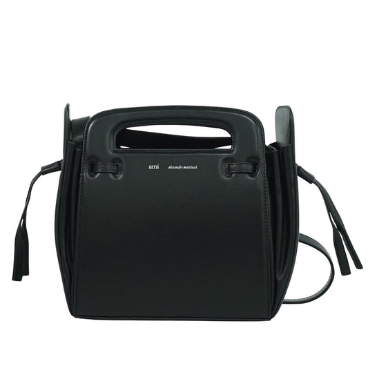 AMI PARIS アコーディオン 2WAY ショルダーバッグ ブラック