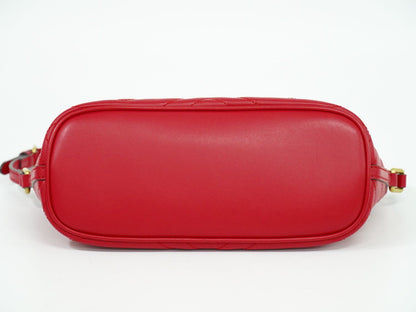 GUCCI GGマーモント ショルダーバッグ レッド 739166