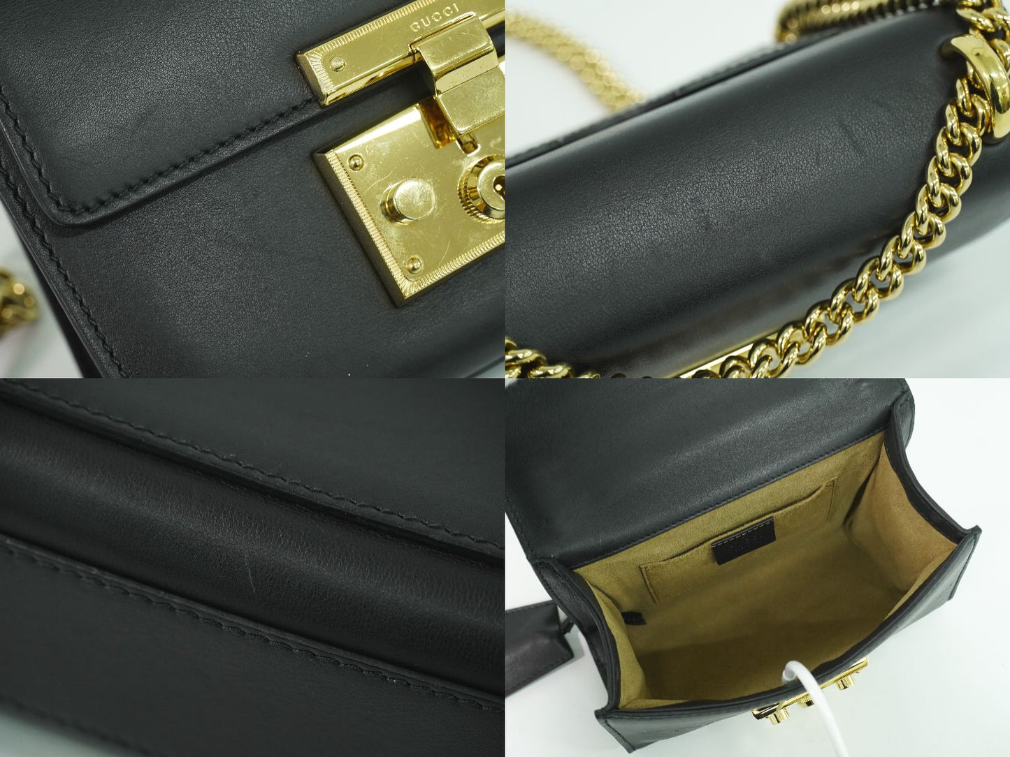 GUCCI パドロック ショルダーバッグ ブラック 409487