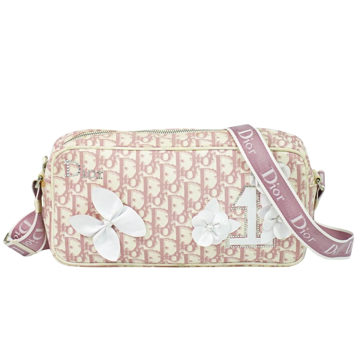 Christian Dior トロッター ショルダーバッグ ピンク ホワイト