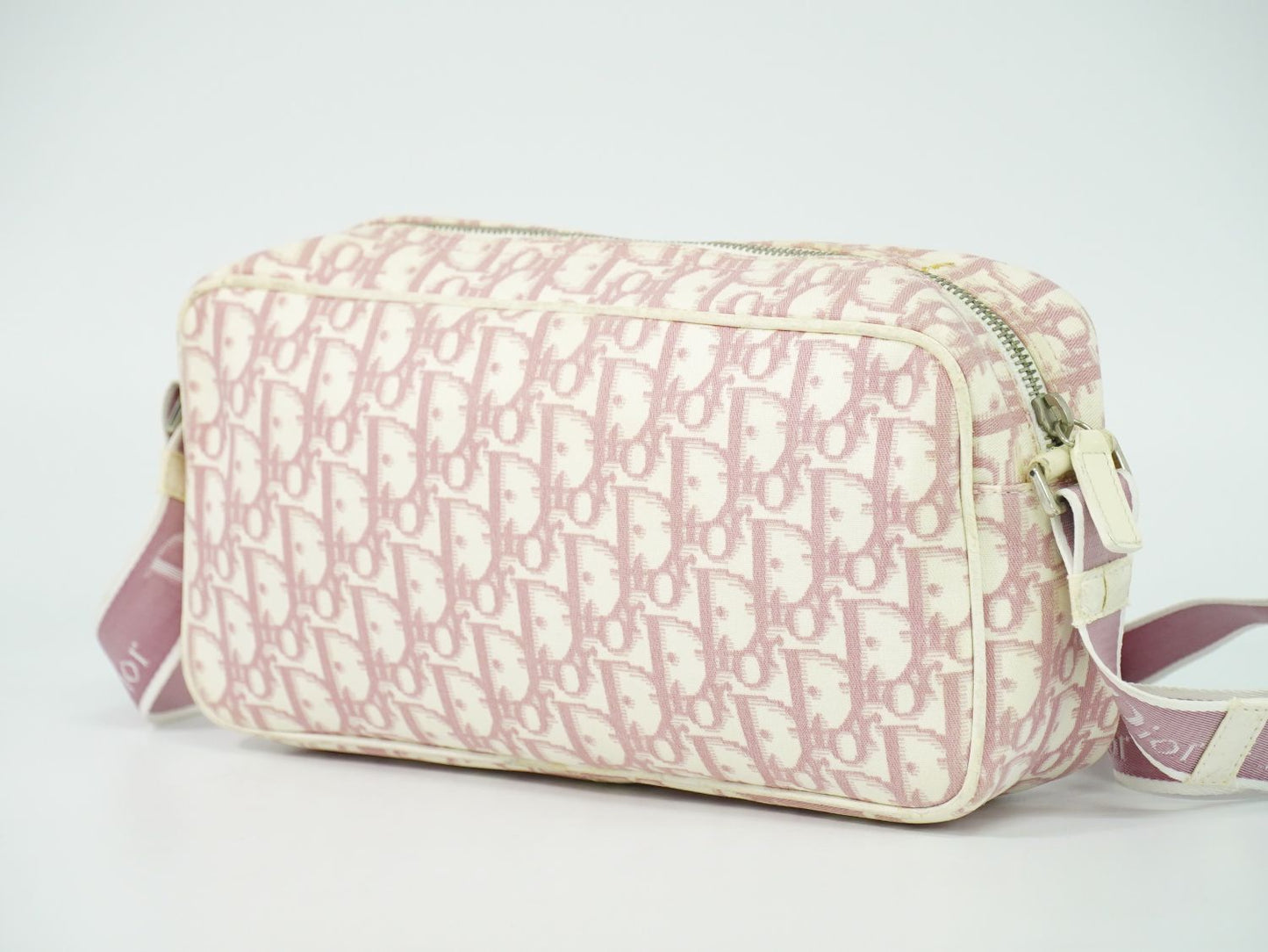 Christian Dior トロッター ショルダーバッグ ピンク ホワイト