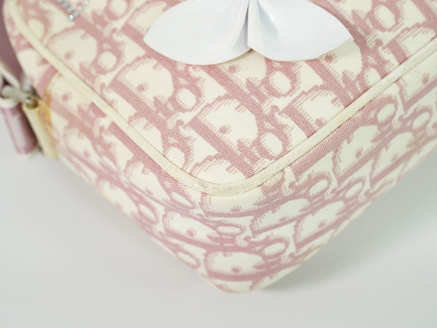 Christian Dior トロッター ショルダーバッグ ピンク ホワイト