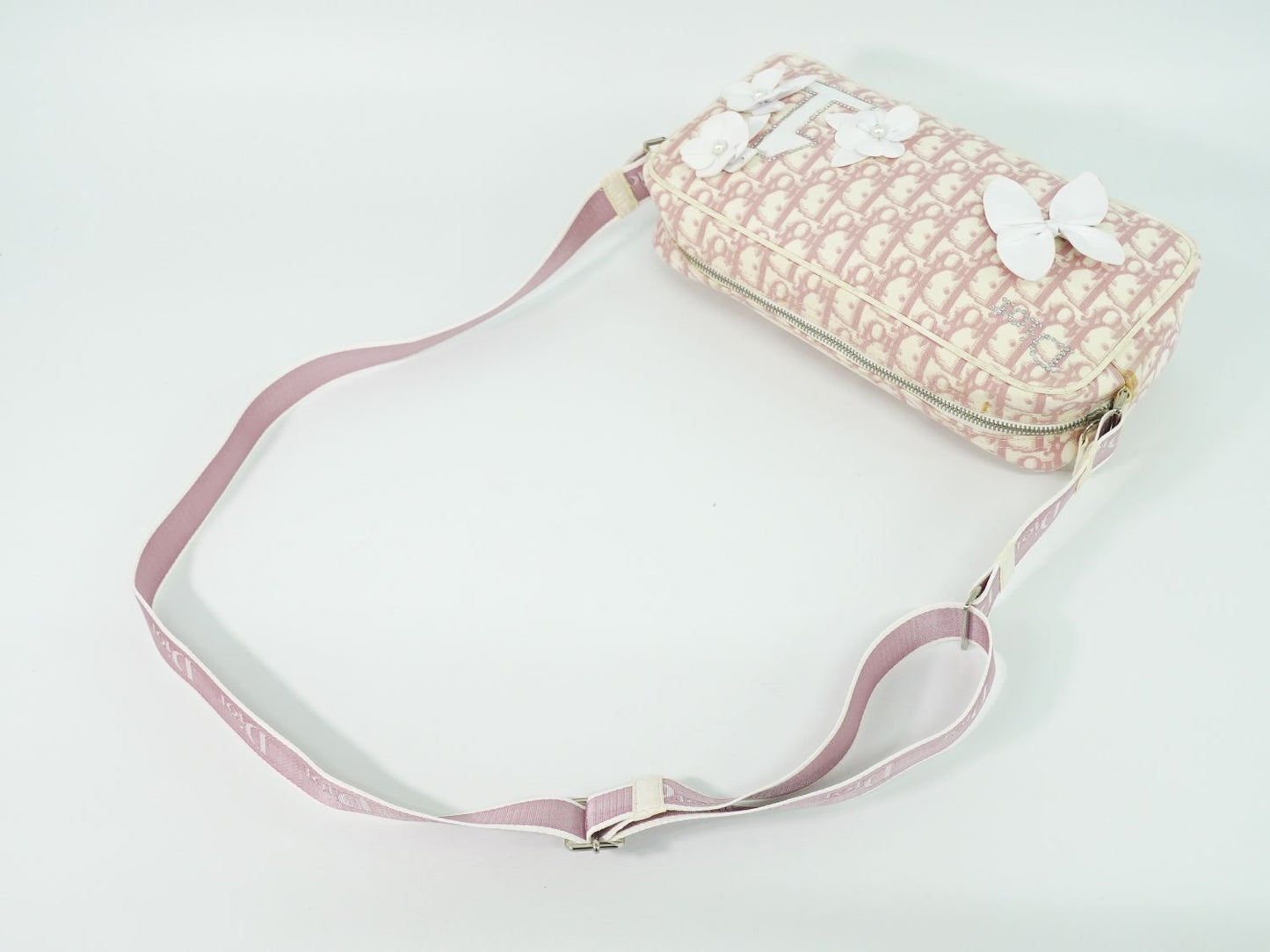 Christian Dior トロッター ショルダーバッグ ピンク ホワイト