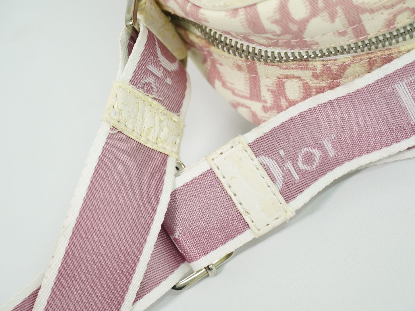 Christian Dior トロッター ショルダーバッグ ピンク ホワイト