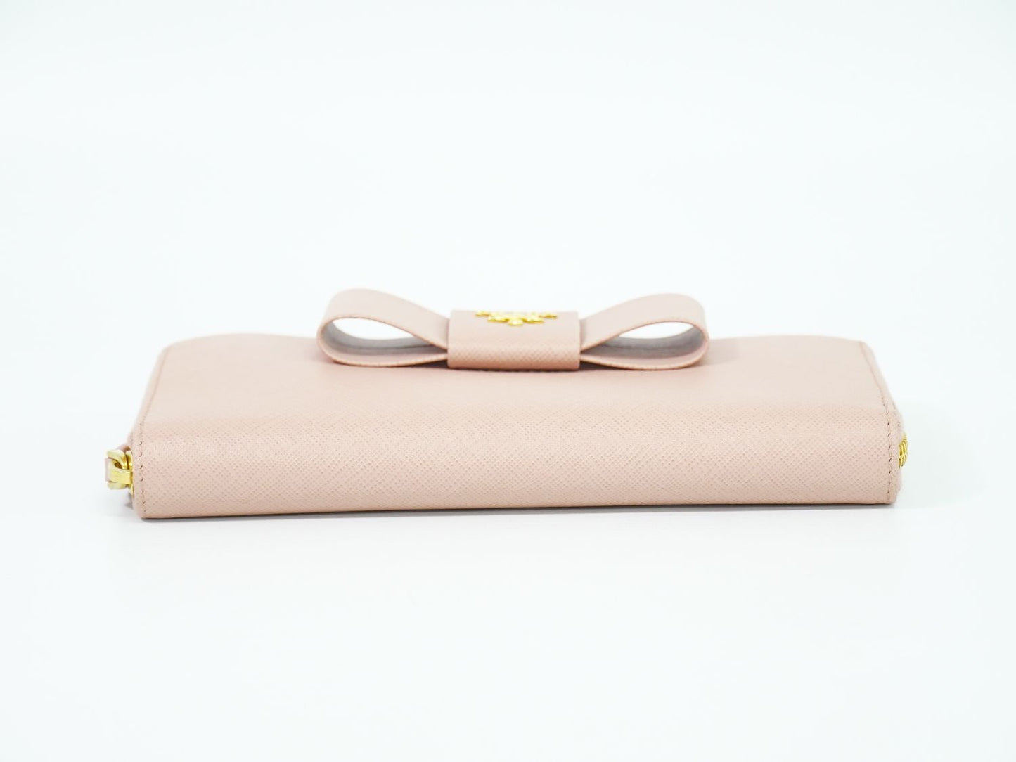 PRADA リボン 長財布 ピンク
