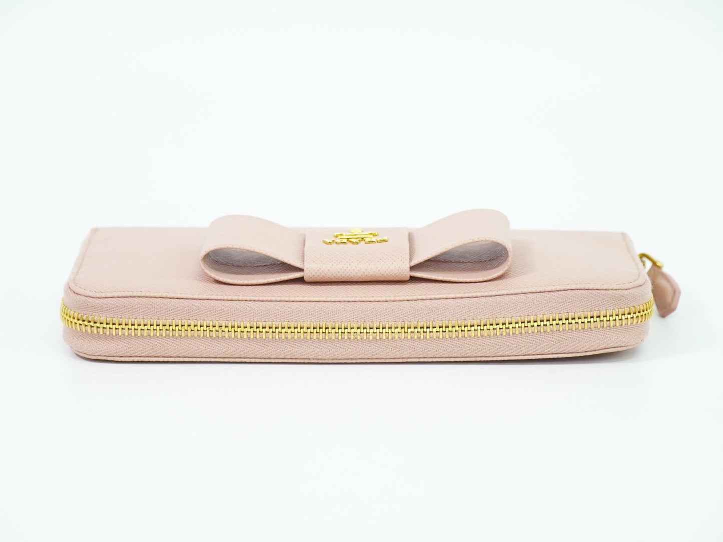 PRADA リボン 長財布 ピンク