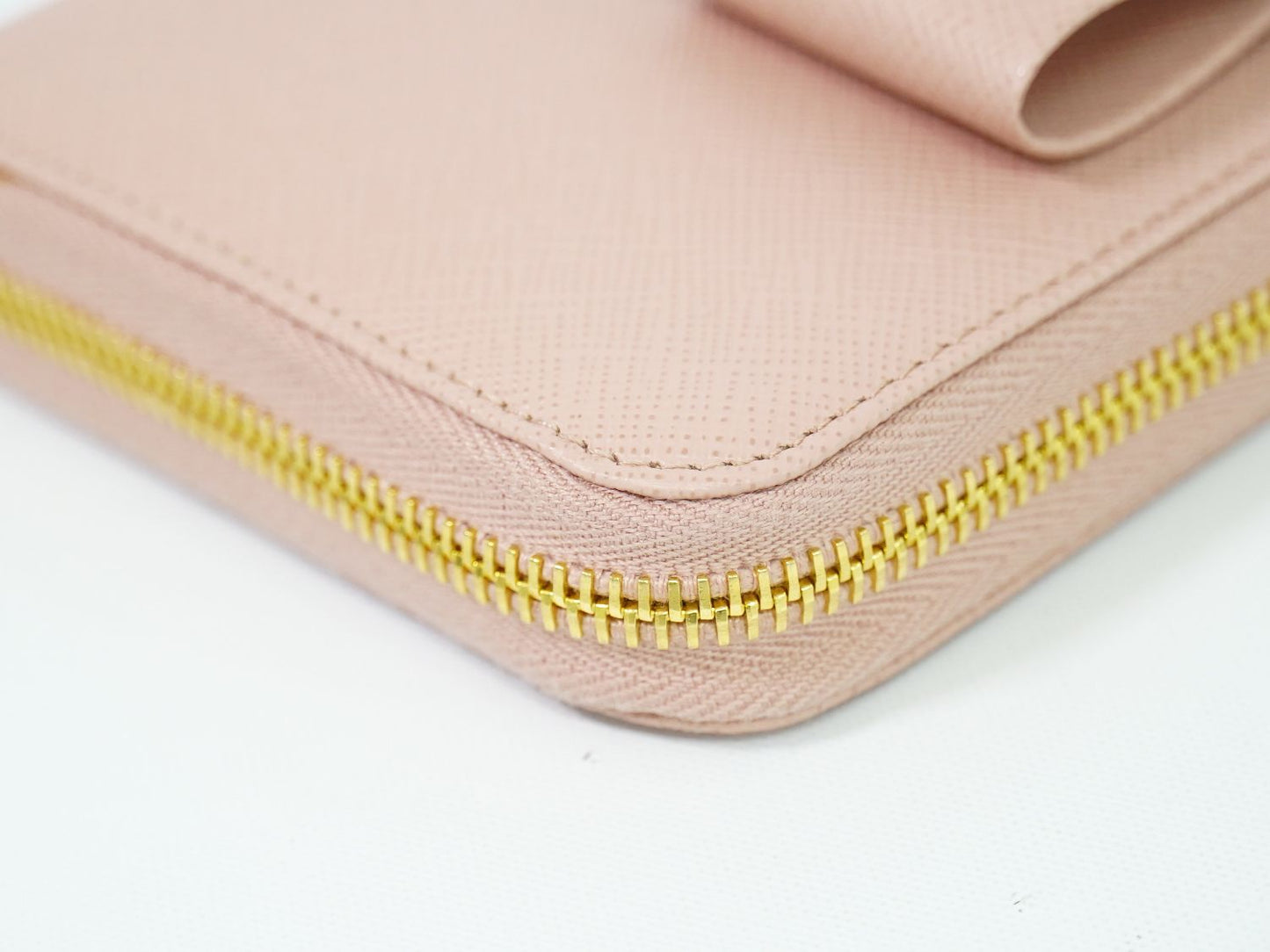 PRADA リボン 長財布 ピンク