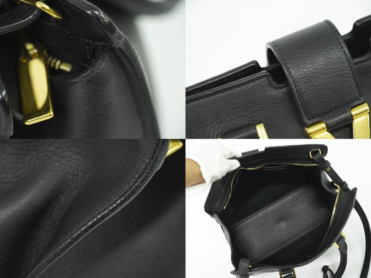 SAINT LAURENT プチカバス Yライン 2WAY ショルダーバッグ ブラック 311210