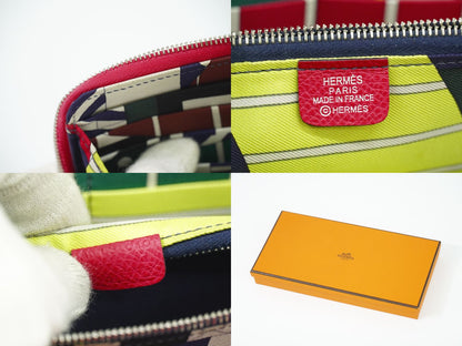 HERMES アザップ シルクイン 長財布 A刻 ピンク