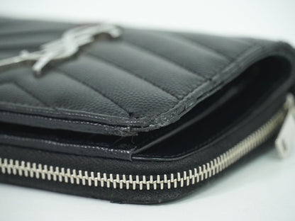 SAINT LAURENT YSL ロゴ 折財布 ブラック