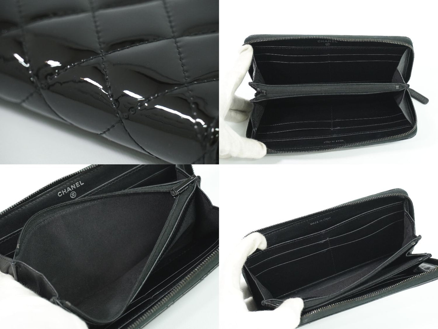 CHANEL ココマーク マトラッセ 長財布 ブラック