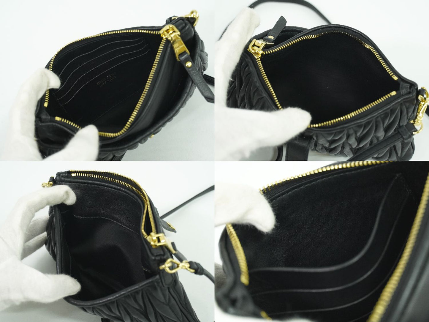 MIU MIU マテラッセ 2WAY ショルダーバッグ ブラック