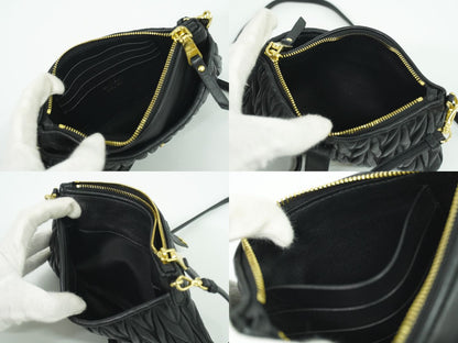 MIU MIU マテラッセ 2WAY ショルダーバッグ ブラック
