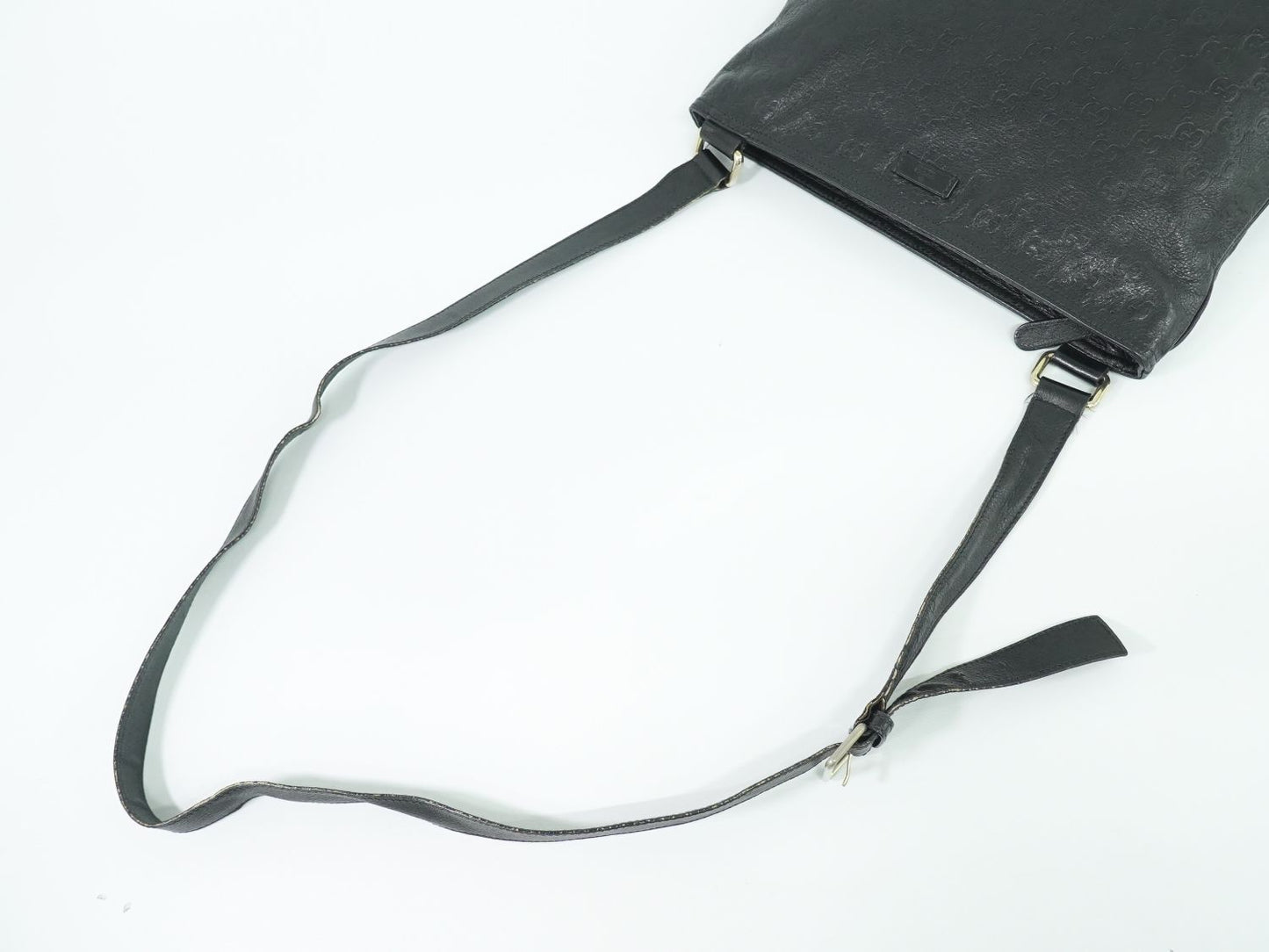 GUCCI グッチシマ レザー ショルダーバッグ ブラック 201446