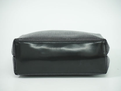 PRADA スパンコール メッシュ ハンドバッグ ブラック