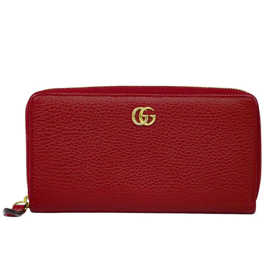 GUCCI GGマーモント 長財布 レッド 456117