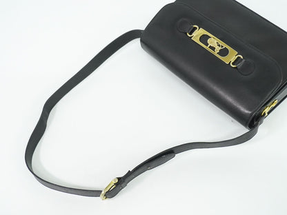 CELINE 馬車金具 ショルダーバッグ ブラック
