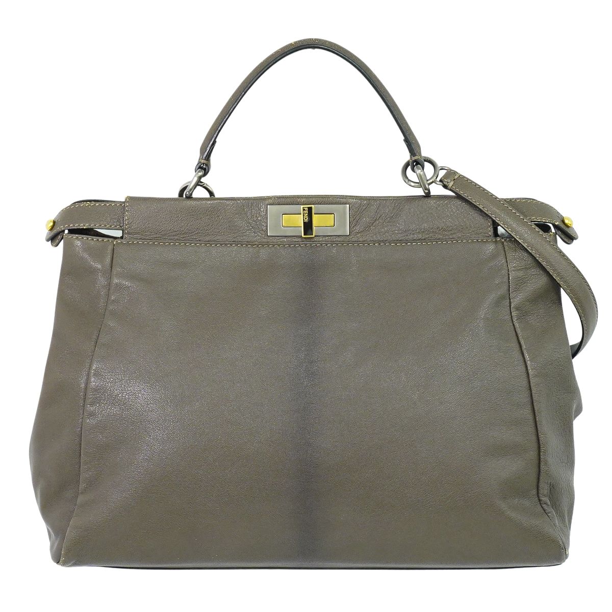 FENDI ピーカブー 2WAY ショルダーバッグ グレー系 8BN210