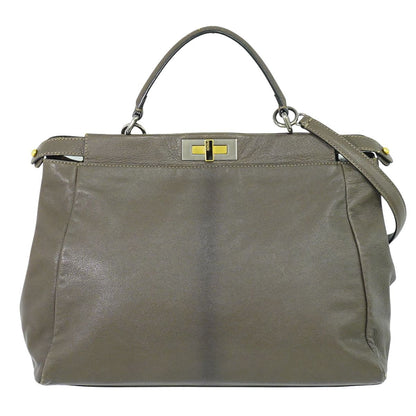 FENDI ピーカブー 2WAY ショルダーバッグ グレー系 8BN210