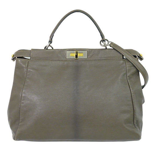 FENDI ピーカブー 2WAY ショルダーバッグ グレー系 8BN210