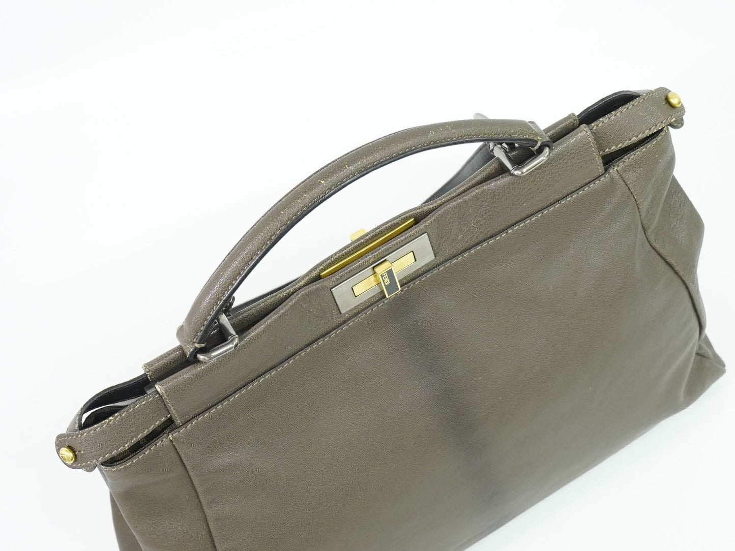FENDI ピーカブー 2WAY ショルダーバッグ グレー系 8BN210