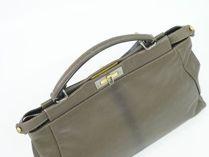 FENDI ピーカブー 2WAY ショルダーバッグ グレー系 8BN210