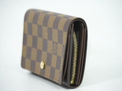 LOUIS VUITTON ポルト モネ ビエ トレゾール ダミエ エベヌ 折財布 N61730