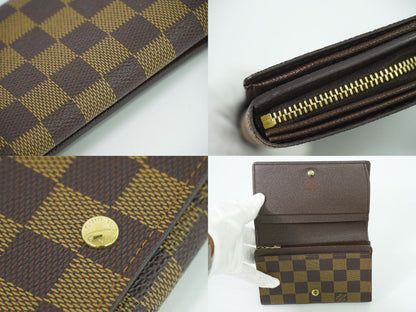 LOUIS VUITTON ポルト モネ ビエ トレゾール ダミエ エベヌ 折財布 N61730