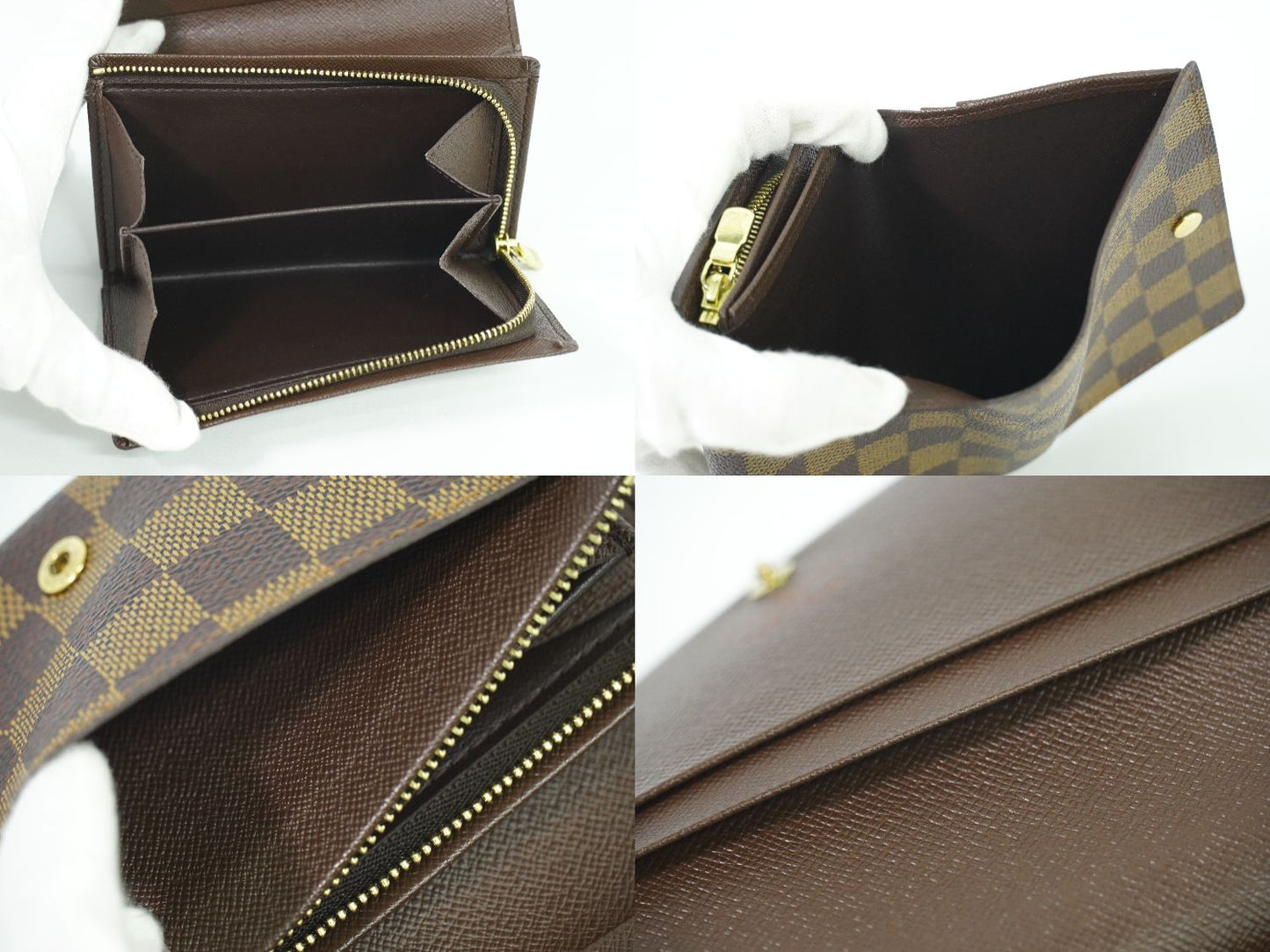 LOUIS VUITTON ポルト モネ ビエ トレゾール ダミエ エベヌ 折財布 N61730