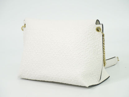 LOEWE アベニュー リピートアナグラム ショルダーバッグ ホワイト