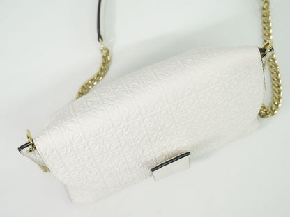 LOEWE アベニュー リピートアナグラム ショルダーバッグ ホワイト