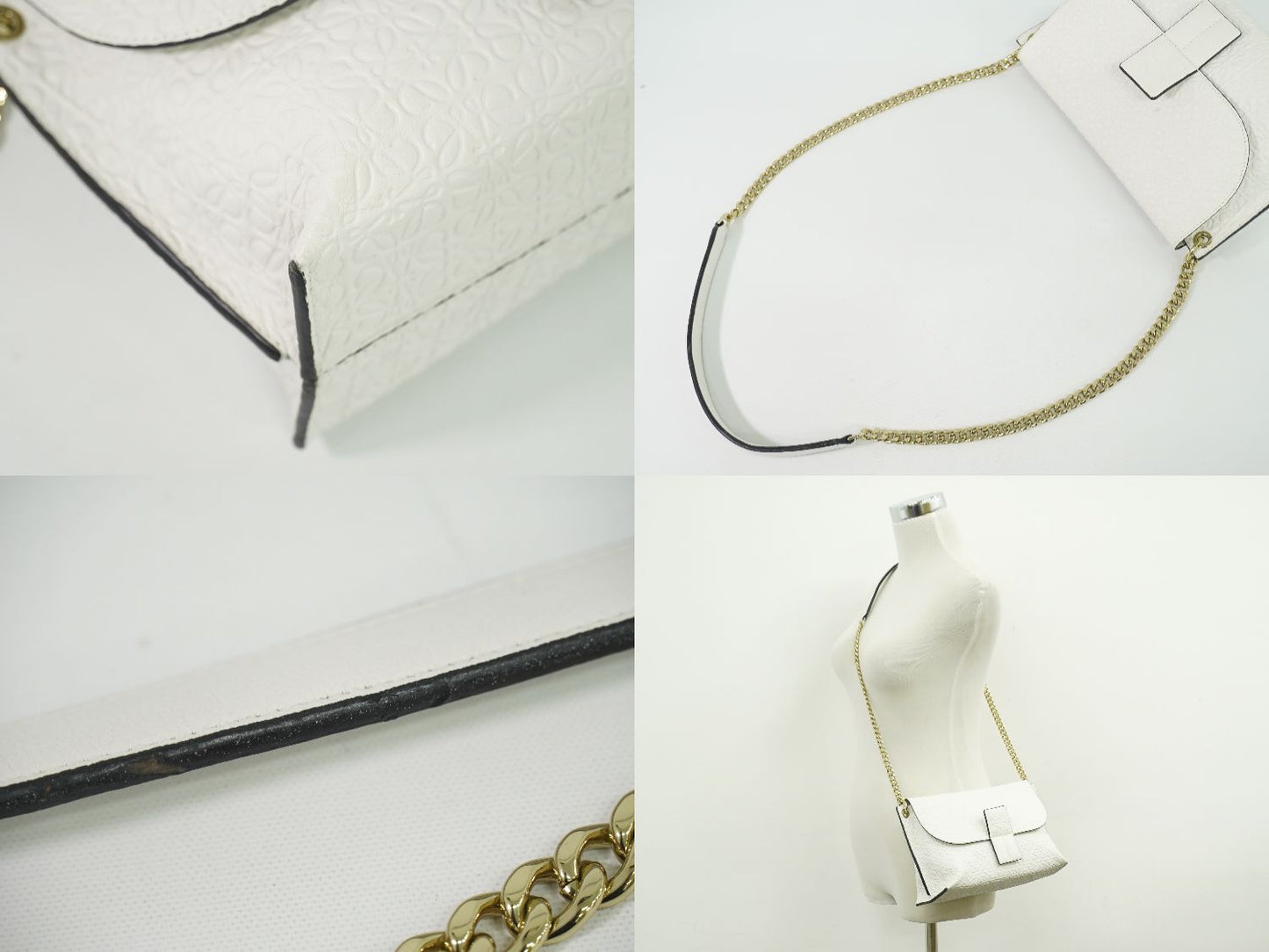 LOEWE アベニュー リピートアナグラム ショルダーバッグ ホワイト