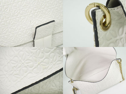 LOEWE アベニュー リピートアナグラム ショルダーバッグ ホワイト