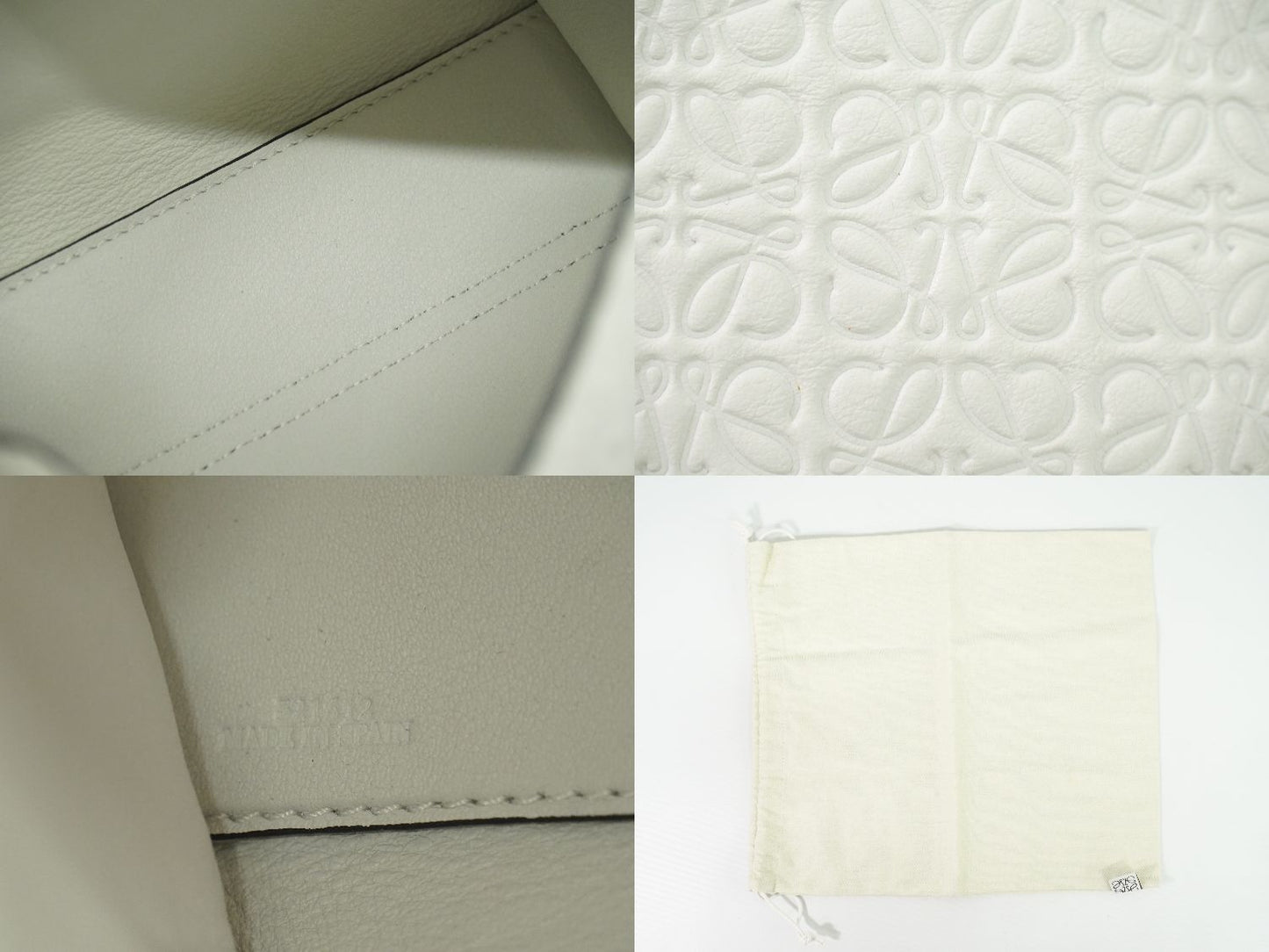 LOEWE アベニュー リピートアナグラム ショルダーバッグ ホワイト