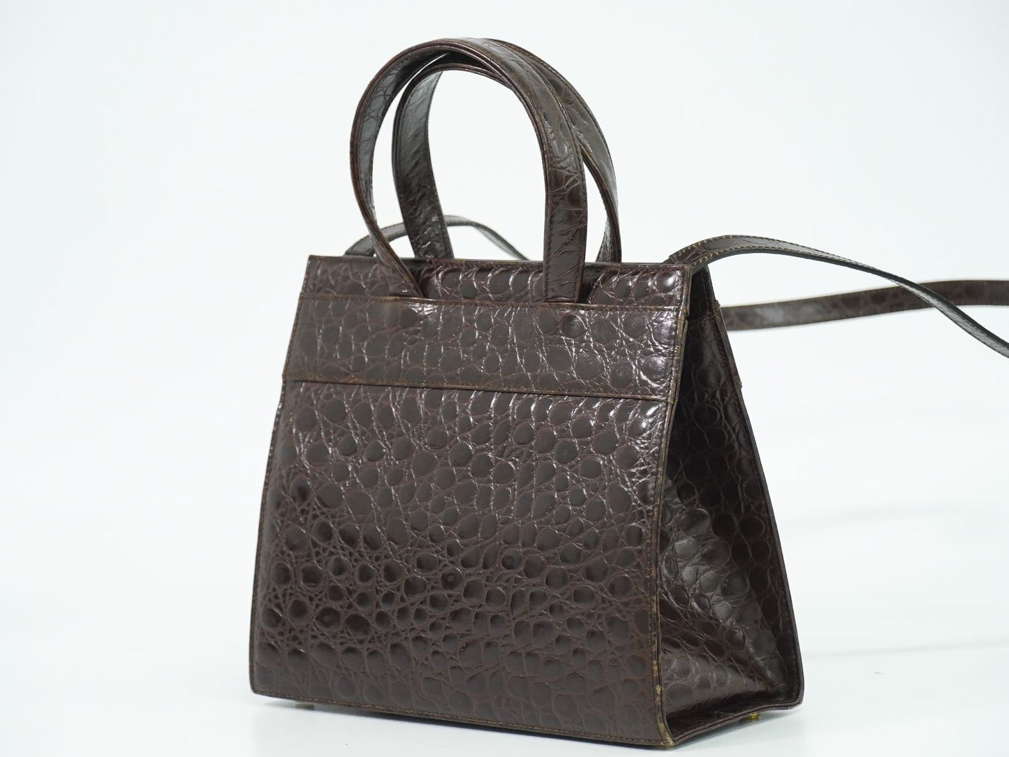 Salvatore Ferragamo ヴァラ リボン 2WAY ショルダーバッグ ブラウン