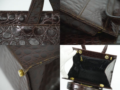 Salvatore Ferragamo ヴァラ リボン 2WAY ショルダーバッグ ブラウン