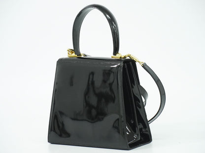 Salvatore Ferragamo ガンチーニ 2WAY ショルダーバッグ ブラック