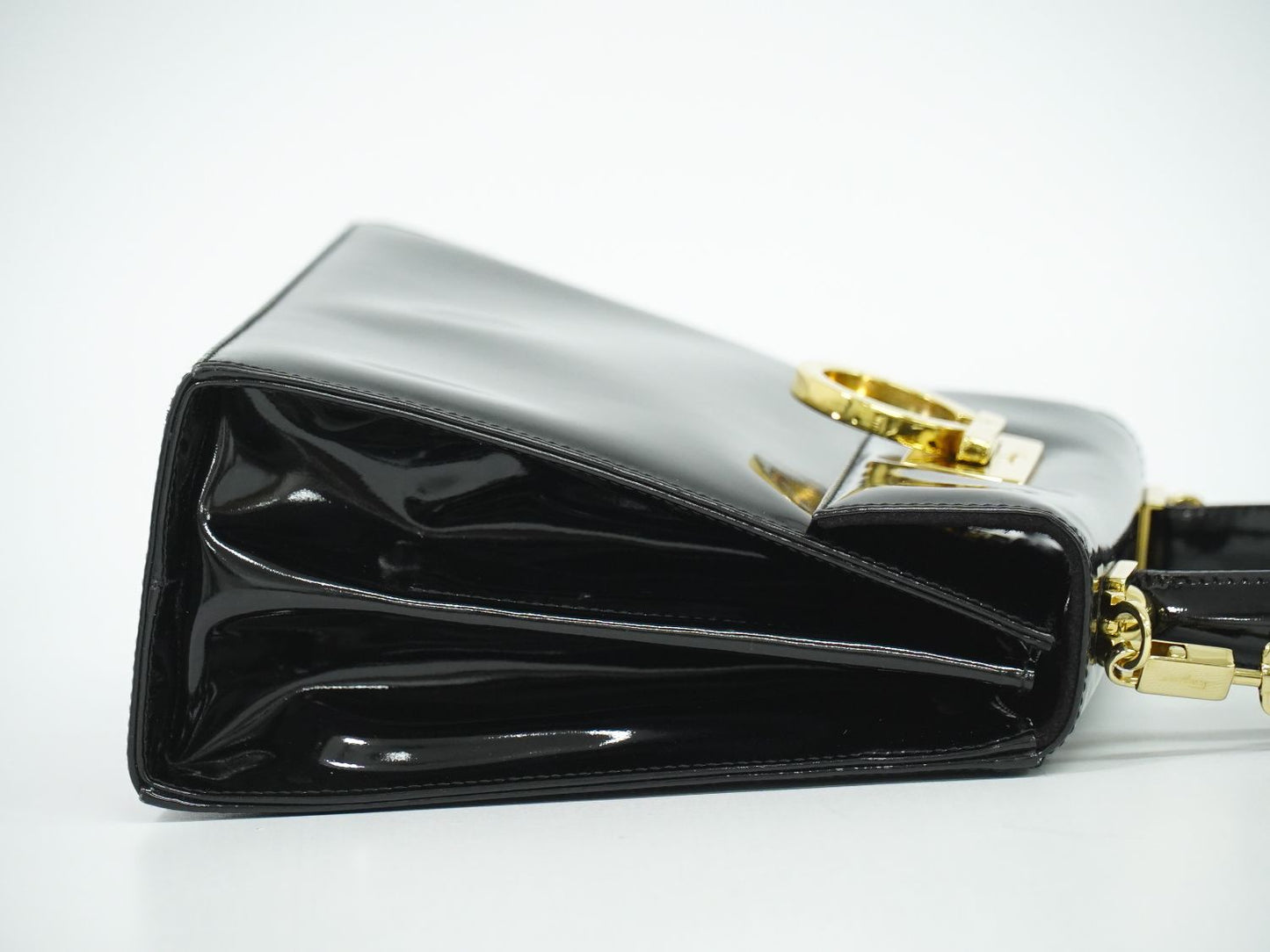 Salvatore Ferragamo ガンチーニ 2WAY ショルダーバッグ ブラック