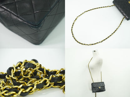 CHANEL ココマーク マトラッセ ショルダーバッグ ブラック