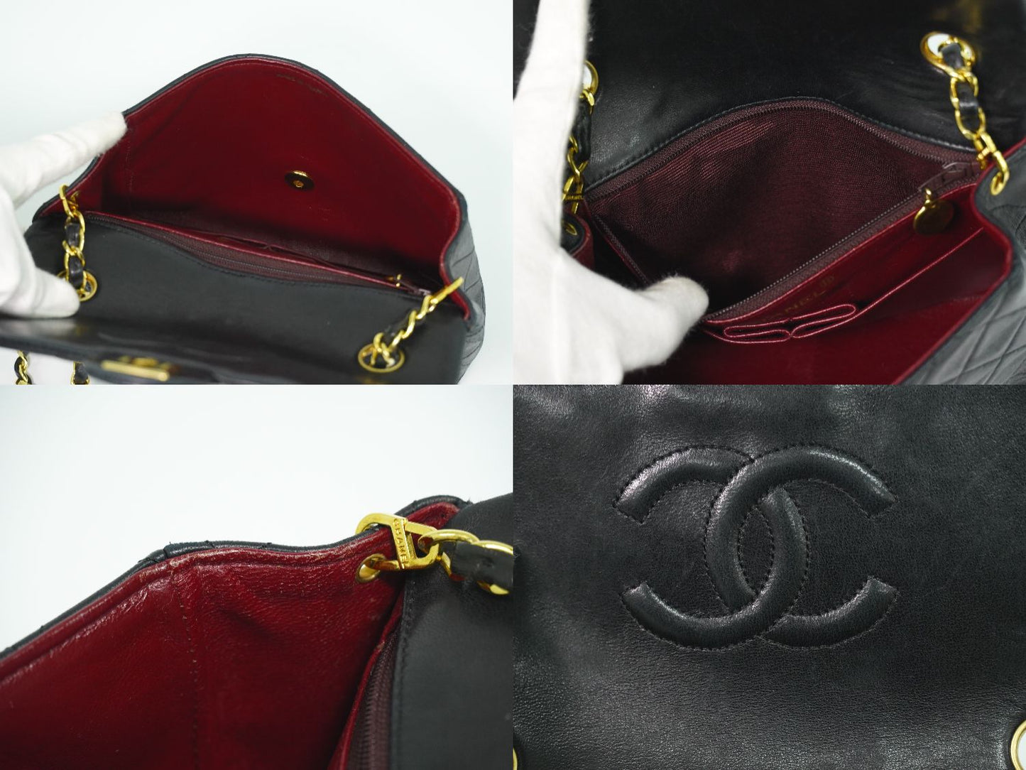 CHANEL ココマーク マトラッセ ショルダーバッグ ブラック