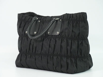 PRADA ギャザー トートバッグ ブラック