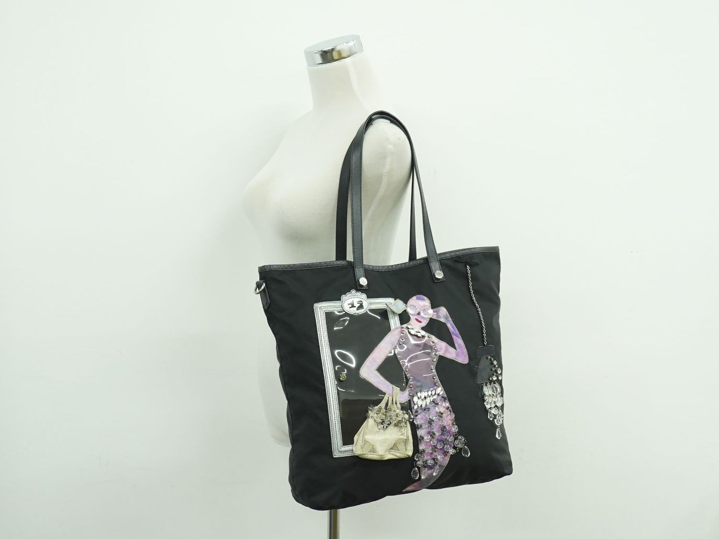 PRADA ロボットコレクション ショルダーバッグ ブラック マルチカラー