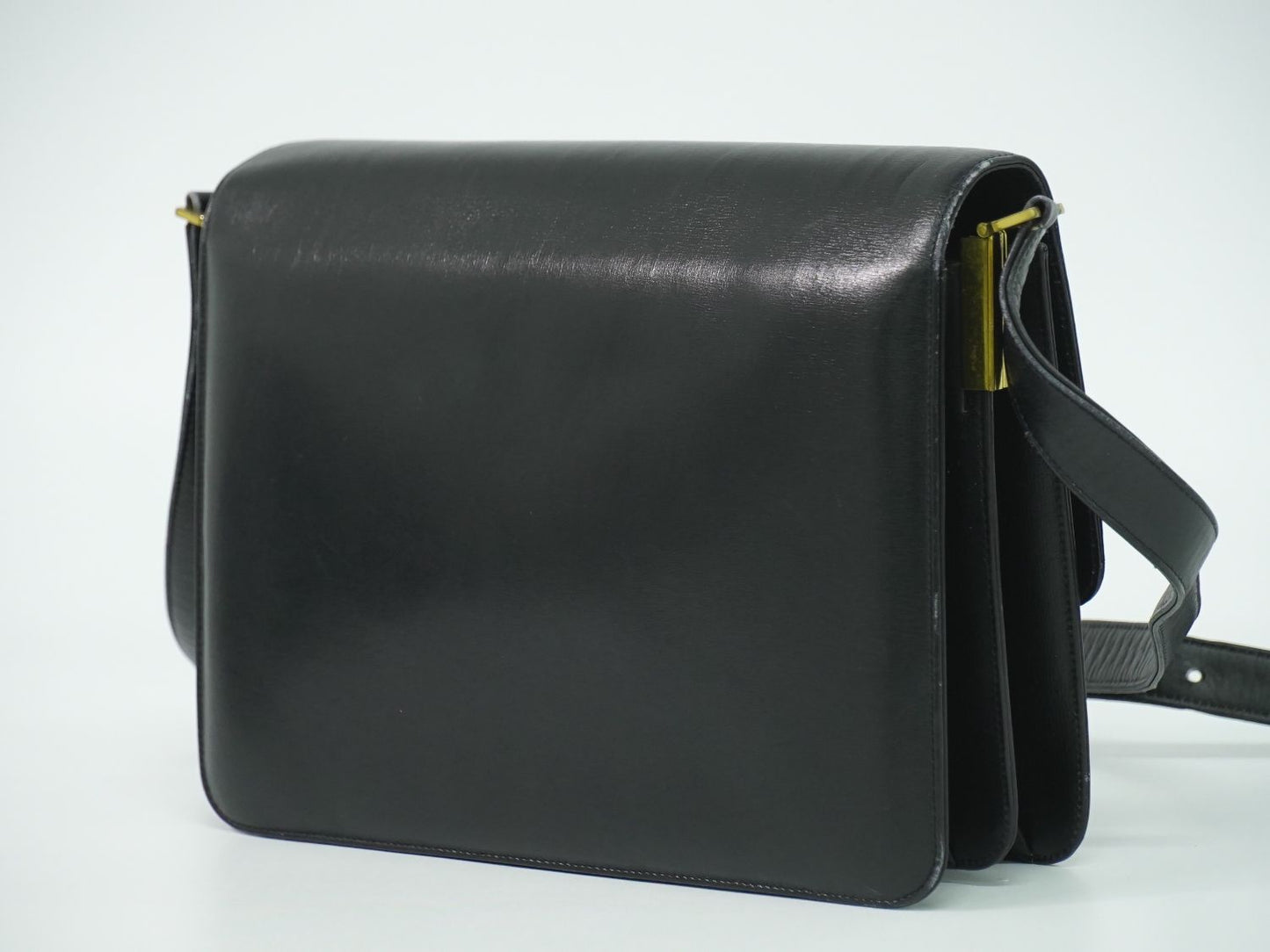 CELINE 馬車金具 ショルダーバッグ ブラック