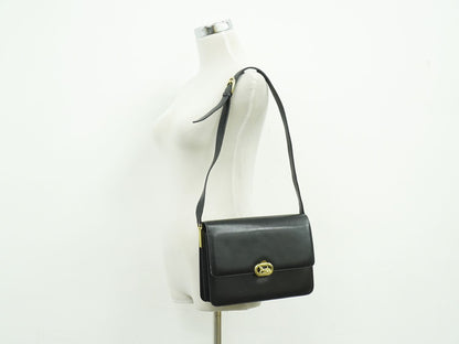 CELINE 馬車金具 ショルダーバッグ ブラック